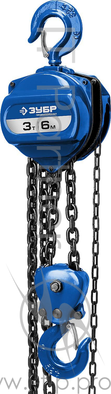 Таль механическая ЗУБР ТШ-3-6 43082-3 цепная шестеренная профессионал 3т / 6м
