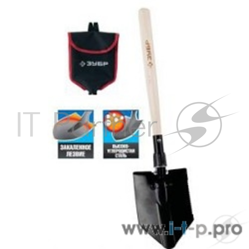 Грабли, Вилы, Лопаты Лопата ЗУБР МАСТЕР саперная стальная, складная туристическая, защитный чехол, 210х145х620/450мм 4-39543_z01