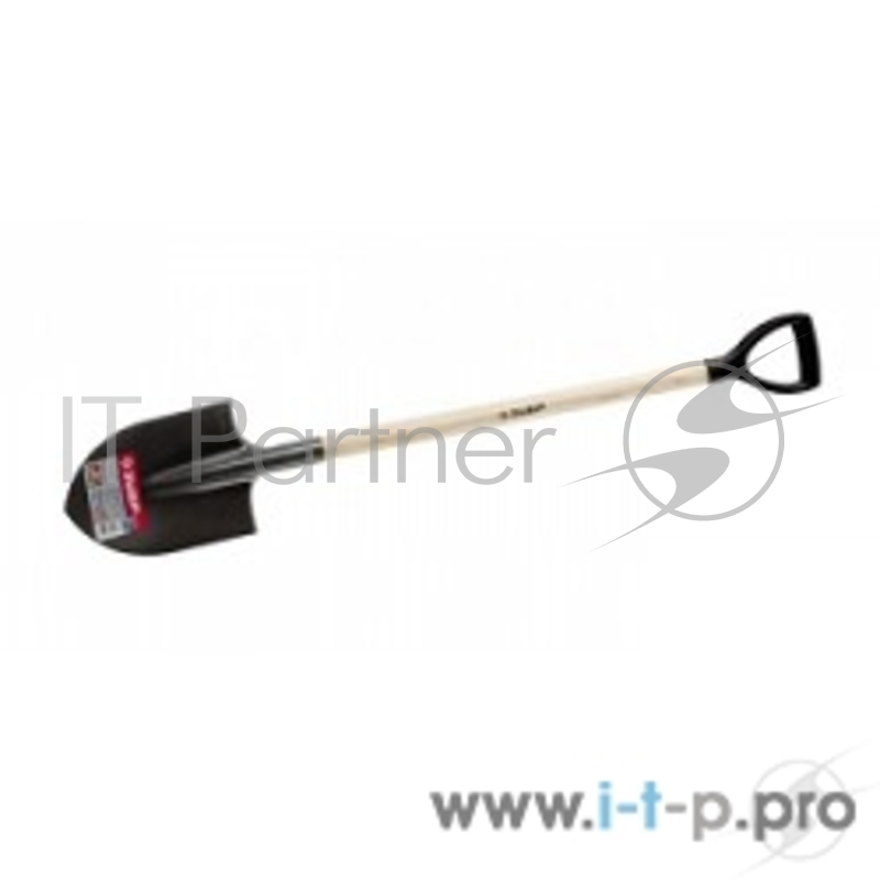 Лопата ЗУБР МАСТЕР ФАВОРИТ штыковая, деревянный черенок из ясеня, пластиковая рукоятка, 290х205х1200мм 4-39502_z01