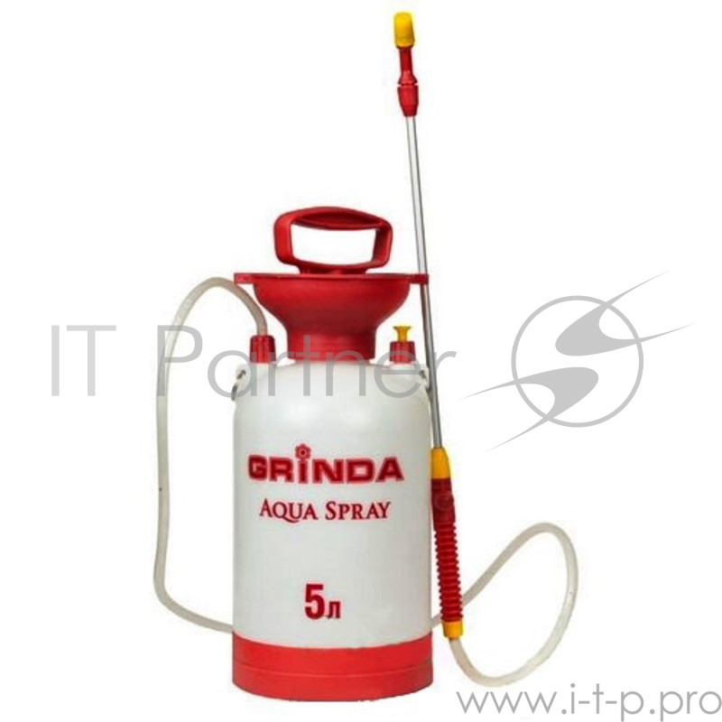 Опрыскиватели Опрыскиватель садовый GRINDA Aqua Spray (8-425115_z01), широкая горловина, устойчивое дно, алюминиевый удлинитель, 5л