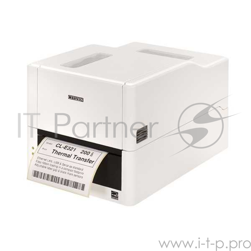 Принтер для этикеток Citizen CL-E321 Printer LAN, USB, Serial, White, EN Plug