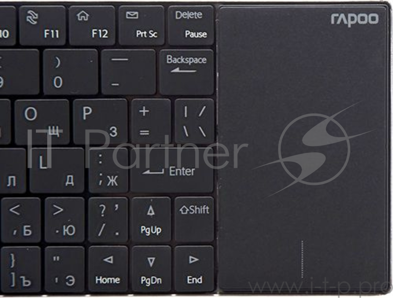 Клавиатура Rapoo E2710 черный/черный USB беспроводная slim Multimedia