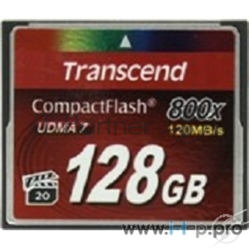 Карта памяти Compact Flash 128Gb Transcend, High Speed (TS128GCF800) 800-x