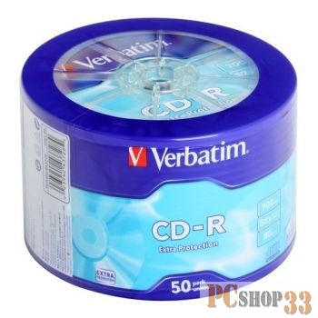 Диск Verbatim Диски CD-R 50 шт. Printable InkJet, 52-x 700Mb, Cake Box 43309/43438