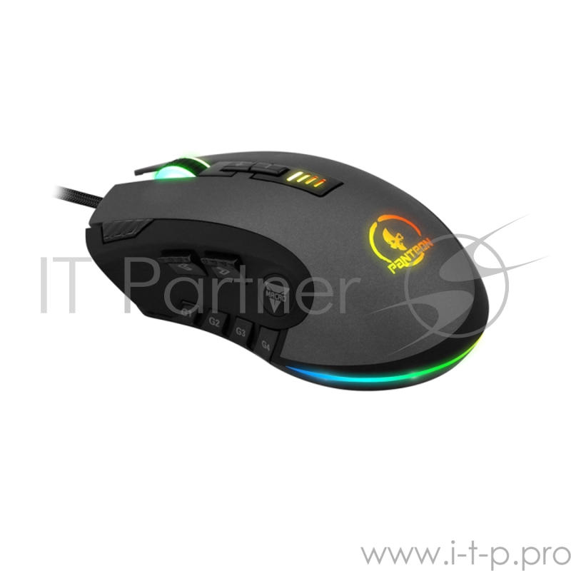 Проводная профессиональная игровая программируемая мышь Jet.A Panteon PS90 (800-5000dpi,12к,LED,USB)