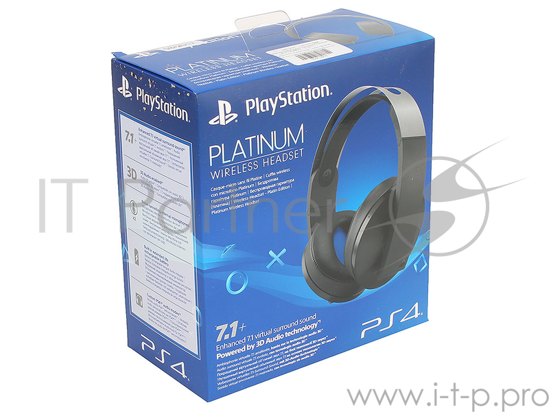 Беспроводная стереогарнитура ПЛАТИНА для PS 4 и PS Vita Черный