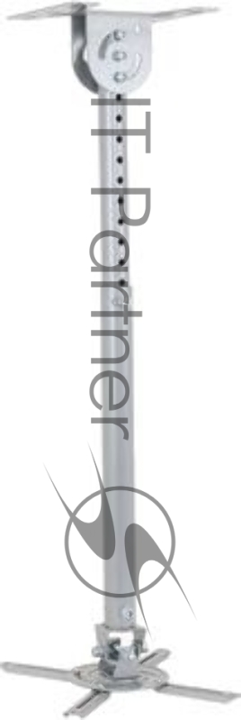 Крепеж Wize WPC-S серебро {Универсальное комплект для проектора, длина штанги 61-96 см, наклон +/- 15°, поворот +/- 15°, до 12 кг, 260х260}