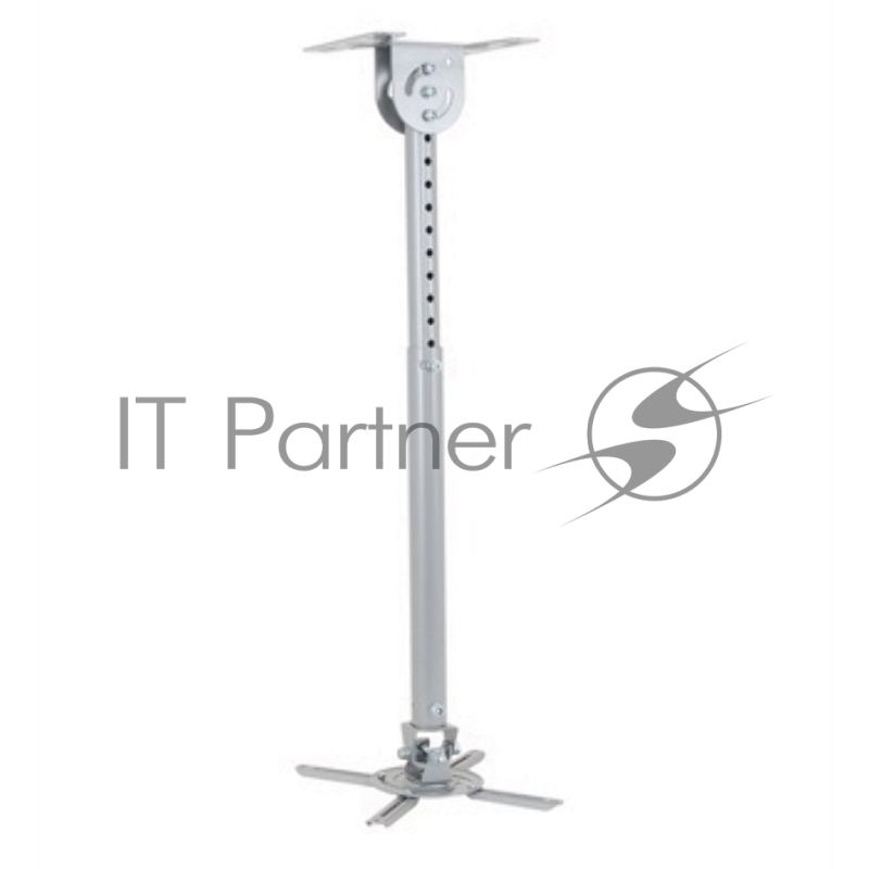 Крепеж Wize WPC-S серебро {Универсальное комплект для проектора, длина штанги 61-96 см, наклон +/- 15°, поворот +/- 15°, до 12 кг, 260х260}