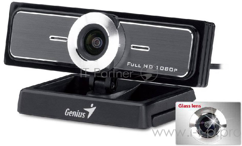 Цифровая камера Genius WideCam F100, Камера д/видеоконференций, max. 1920x1080, USB 2.0, встроенный микрофон, градус обзора - 120, Full HD 1080p (12M, Colour box