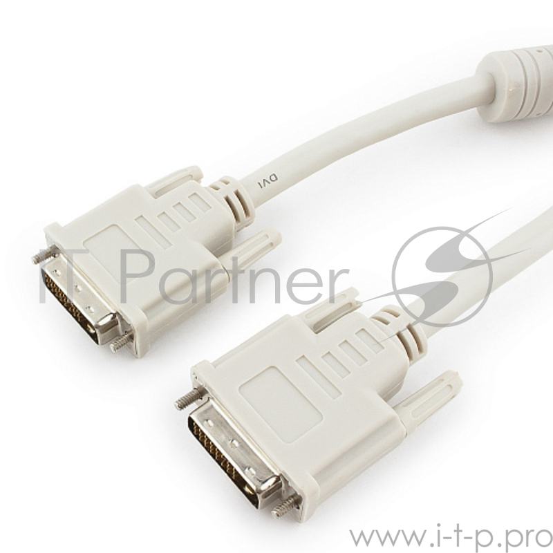 Кабель DVI-D dual link Gembird/Cablexpert CC-DVI2-10M, 25M/25M, 10м, экран, феррит.кольца, пакет