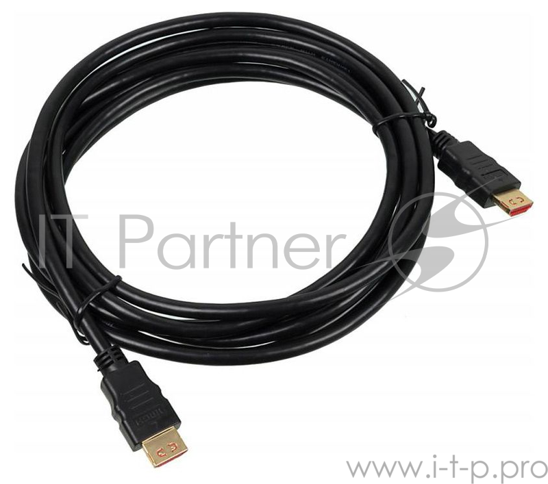 Кабель аудио-видео Buro HDMI (m)/HDMI (m) 3м. Позолоченные контакты черный (BHP HDMI V1.4 3M LOCK)
