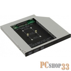 Переходник ORIENT Адаптер UHD-2MSC9, для SSD mSATA для установки в SATA отсек оптического привода ноутбука 9.5 мм (30344)