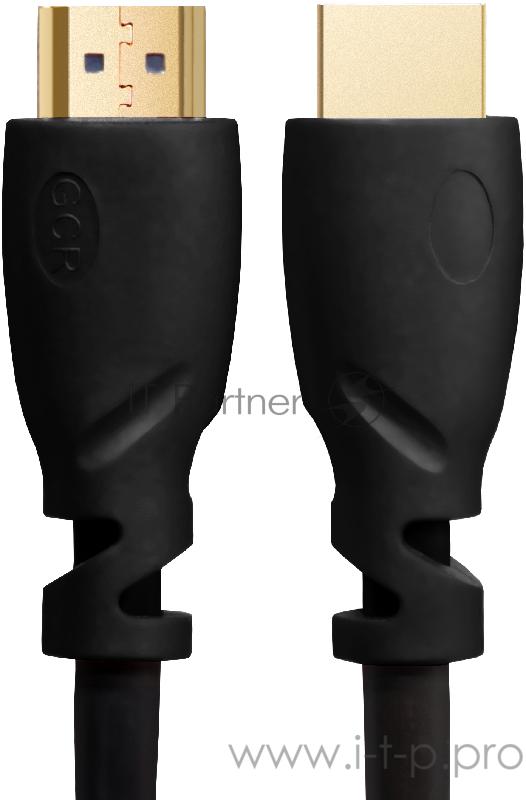 Кабель Greenconnect 0.3m, HDMI версия 2.0 HDR 4:2:2, Ultra HD, 4K 60 fps 60Hz/5K*30Hz, 3D, AUDIO, 18.0 Гбит/с, 28/28 AWG, OD7.3mm, тройной экран, черный, GCR-HM311-0.3m