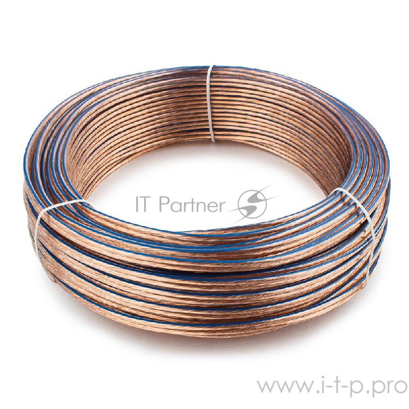 Акустический кабель Cablexpert CC-TC2x1,5-30M, прозрачный, 30 м, бухта