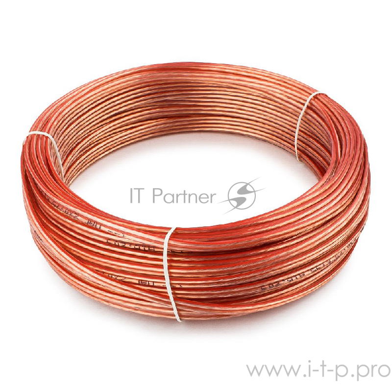 Акустический кабель Cablexpert CC-TC2x0,75-30M, прозрачный, 30 м, бухта