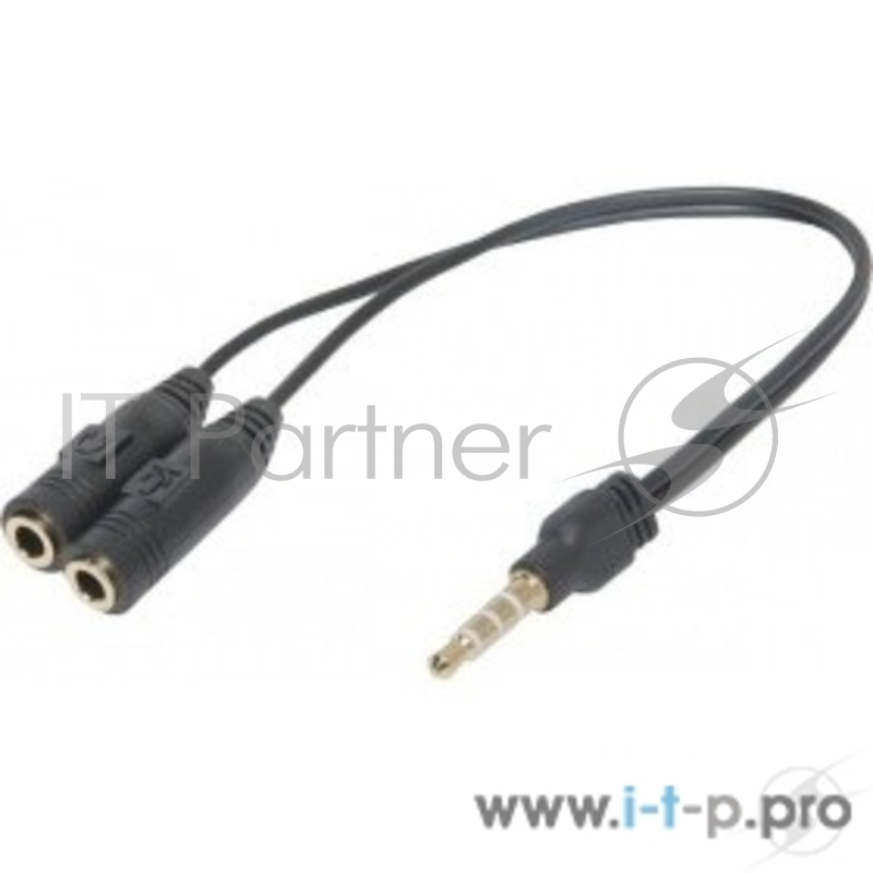 Переходник Defender Переходник Headset Jack 2*3.5jack—3.5 4pin jack 0,15м (63012)