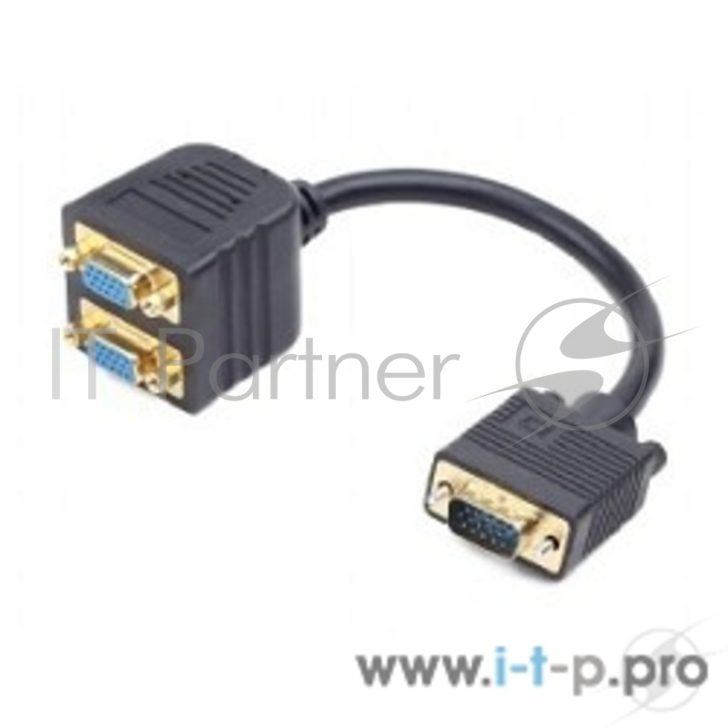 Разветвитель VGA Cablexpert CC-VGAX2-20CM, HD15M/2x15F, 1 компьютер - 2 монитора