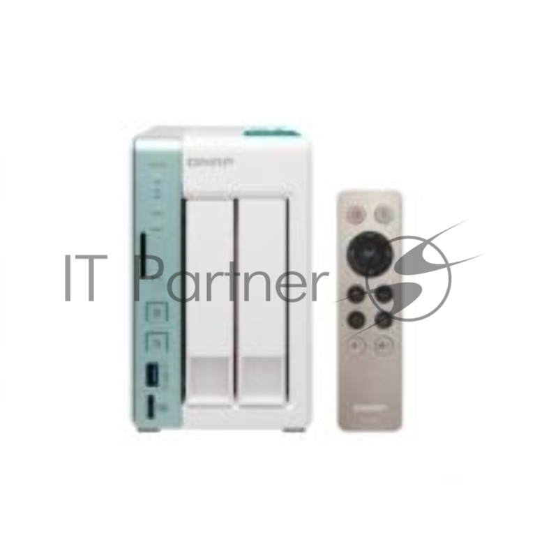 Дисковый массив QNAP D2 PRO Сетевой RAID-накопитель, 2 отсека для HDD, с функцией USB Quick Access, HDMI-порт. Intel Celeron N3060 1,6 ГГц (до 2,48 ГГц), 1 ГБ