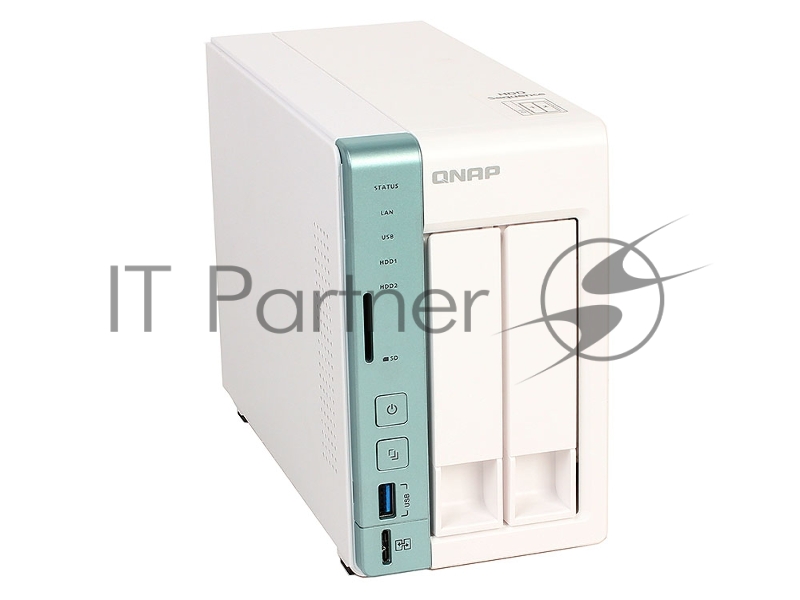 Дисковый массив QNAP D2 PRO Сетевой RAID-накопитель, 2 отсека для HDD, с функцией USB Quick Access, HDMI-порт. Intel Celeron N3060 1,6 ГГц (до 2,48 ГГц), 1 ГБ