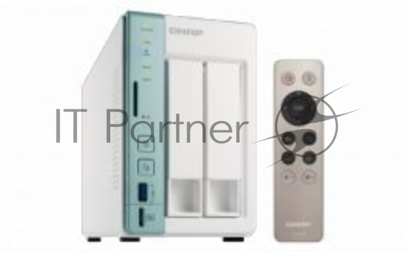 Дисковый массив QNAP D2 PRO Сетевой RAID-накопитель, 2 отсека для HDD, с функцией USB Quick Access, HDMI-порт. Intel Celeron N3060 1,6 ГГц (до 2,48 ГГц), 1 ГБ