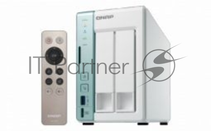 Дисковый массив QNAP D2 PRO Сетевой RAID-накопитель, 2 отсека для HDD, с функцией USB Quick Access, HDMI-порт. Intel Celeron N3060 1,6 ГГц (до 2,48 ГГц), 1 ГБ