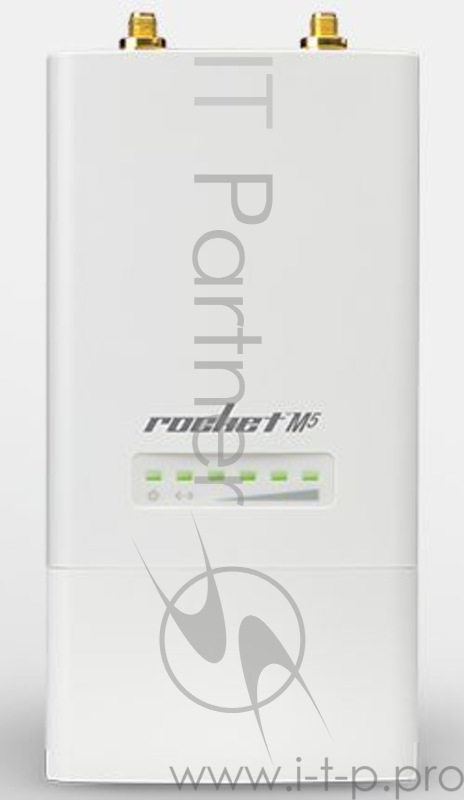 Сетевое оборудование UBIQUITI RocketM5(EU) Точка доступа Wi-Fi, AirMax, Рабочая частота 5475-5825 МГц, Выходная мощность 27 дБм