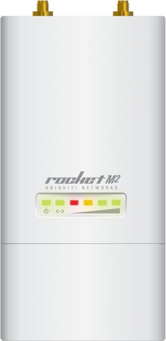 Сетевое оборудование UBIQUITI RocketM2 Точка доступа Wi-Fi, AirMax, 2x RP-SMA, 2x2 MIMO, Рабочая частота 2412-2462 МГц, Выходная мощность 29 дБм
