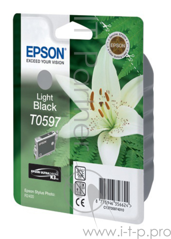 Расходные материалы Epson C13T05974010 R2400 Ink Cartridge Light Black (cons ink)