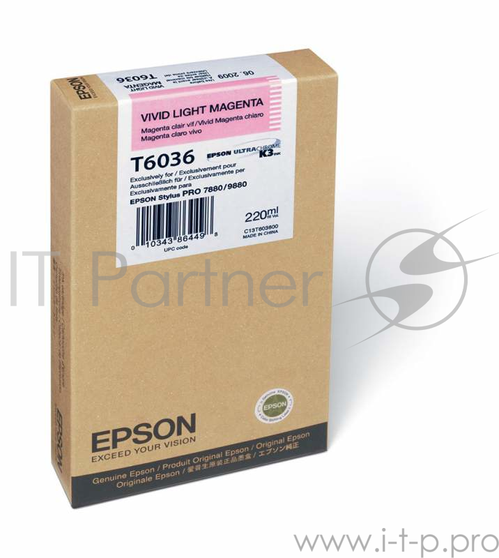 Расходные материалы EPSON C13T603600 SP-7880/9880 220ml Vivid LM