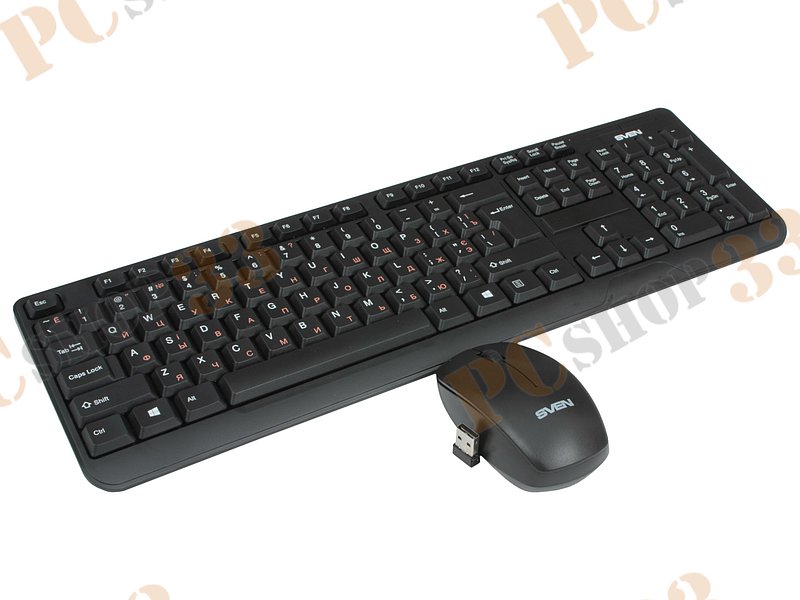 Комплект клавиатура + мышь Sven Comfort 3300 Wireless, беспров., черный (USB)