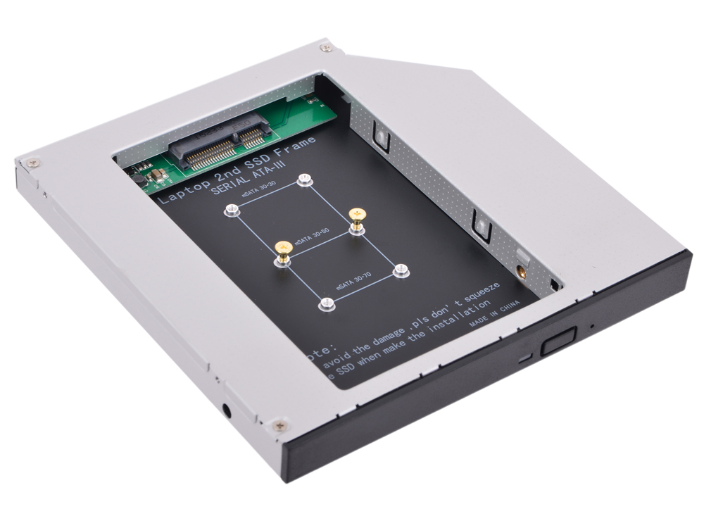 Переходник Espada MS12 Переходник dvd slim 12,7mm to HDD mSATA SSD to miniSATA