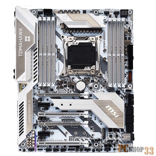 Материнская плата MSI X299 TOMAHAWK ARCTIC RTL {LGA2066, X299, 8*DDR4, 128GB, 4xPCI-E+GbLAN SATA RAID ATX} 911-7B05-005