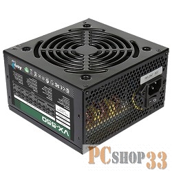 Блок питания Aerocool 550W RTL VX-550 V2.3 {20/24+2 SATA+2 PATA+6/8 pin, вентилятор d120mm}