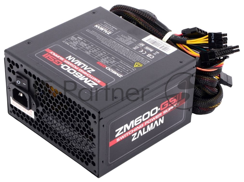 Блок питания Zalman GSII ZM600-GSII 600W, ATX12V v2.3, APFC, 12cm Fan, Ret