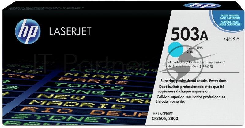 Расходные материалы HP Q7581A Картридж ,Cyan{Color LaserJet P2014/3800, Cyan, (6000стр.)}