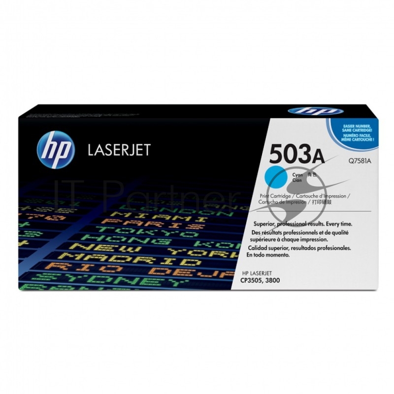 Расходные материалы HP Q7581A Картридж ,Cyan{Color LaserJet P2014/3800, Cyan, (6000стр.)}