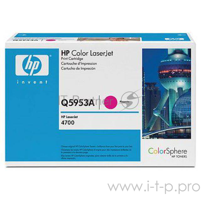 Расходные материалы HP Q5953A Картридж ,Magenta{Color LaserJet 4700, Magenta, (10000стр.)}