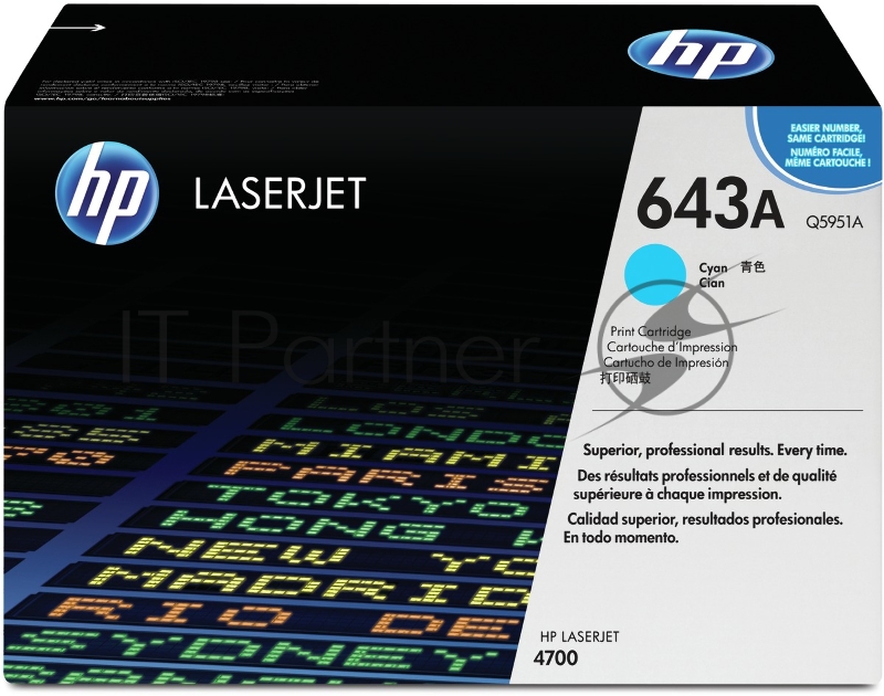 Расходные материалы HP Q5951A Картридж ,Cyan{Color LaserJet 4700, Cyan, (10000стр.)}