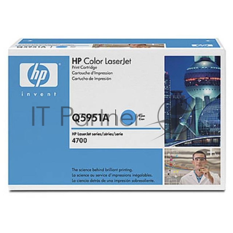 Расходные материалы HP Q5951A Картридж ,Cyan{Color LaserJet 4700, Cyan, (10000стр.)}