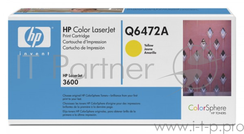 Расходные материалы HP Q6472A Картридж ,Yellow{Color LaserJet 3600, Yellow, (4000стр.)}