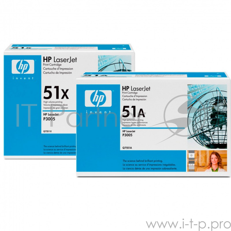 Расходные материалы HP Q7551XD Картридж ,Black{LaserJet P3005/M3027mfp/M3035mfp, Black, 2-pack, (2 x 13000стр.)}