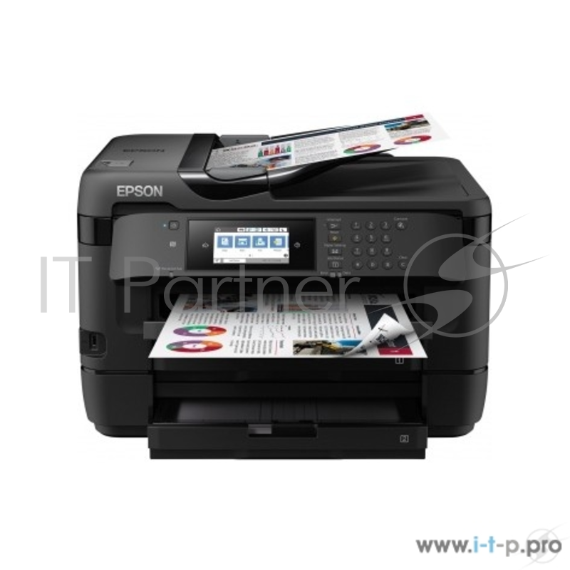 Принтер Epson WorkForce WF-7720DTWF C11CG37412 (А3+, 4 цвета ,32/20 стр/мин ,1200x2400 dpi,Duplex A3 формата,ЖК-экран 10,9 см.Слот для карт памяти,лоток на 500 л)