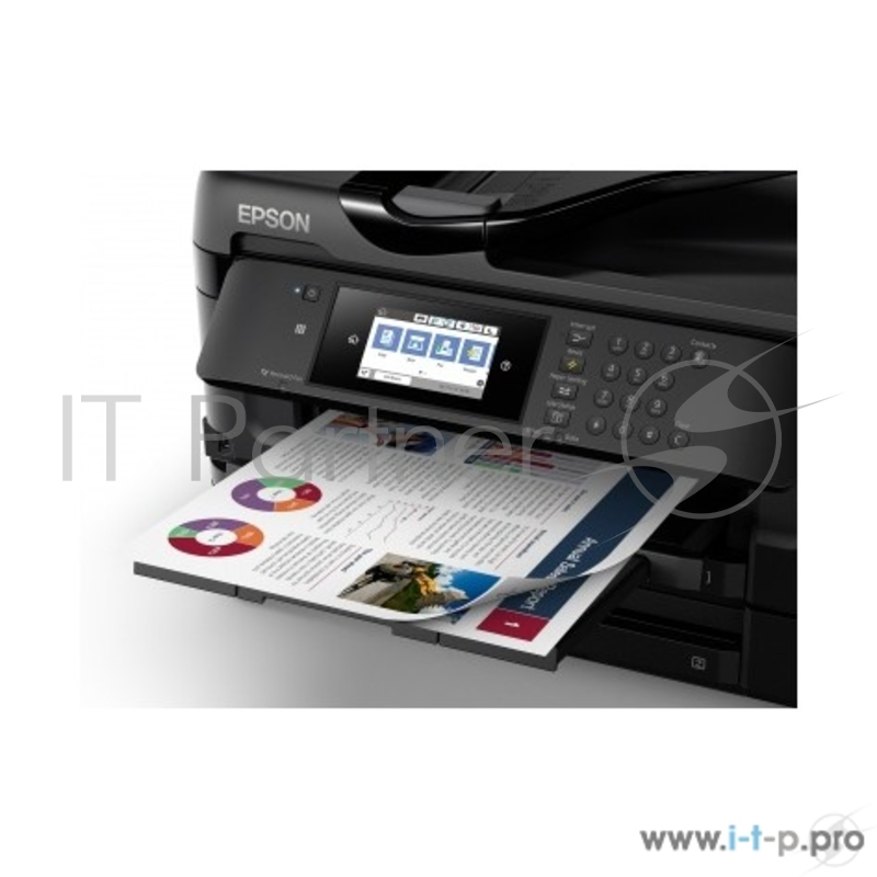 Принтер Epson WorkForce WF-7720DTWF C11CG37412 (А3+, 4 цвета ,32/20 стр/мин ,1200x2400 dpi,Duplex A3 формата,ЖК-экран 10,9 см.Слот для карт памяти,лоток на 500 л)