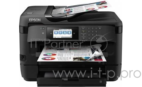 Принтер Epson WorkForce WF-7720DTWF C11CG37412 (А3+, 4 цвета ,32/20 стр/мин ,1200x2400 dpi,Duplex A3 формата,ЖК-экран 10,9 см.Слот для карт памяти,лоток на 500 л)