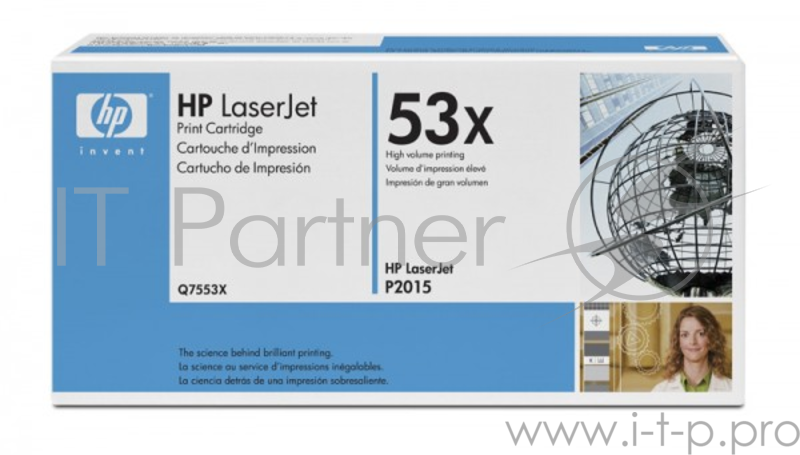 Расходные материалы HP Q7553X Картридж ,Black{LaserJet P2015, Black, (7000 стр.)}