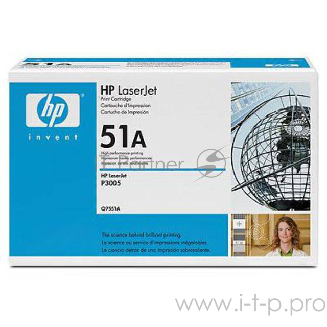 Тонер-картридж HP Q7551A черный, 6500 стр., для LJ P3005/M3035mfp/M3027mfp