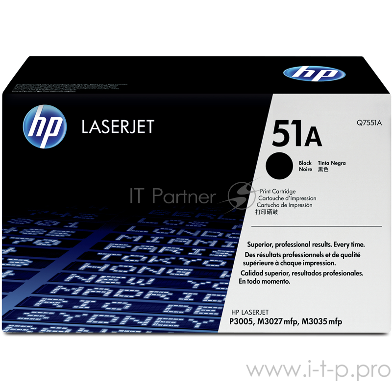 Тонер-картридж HP Q7551A черный, 6500 стр., для LJ P3005/M3035mfp/M3027mfp