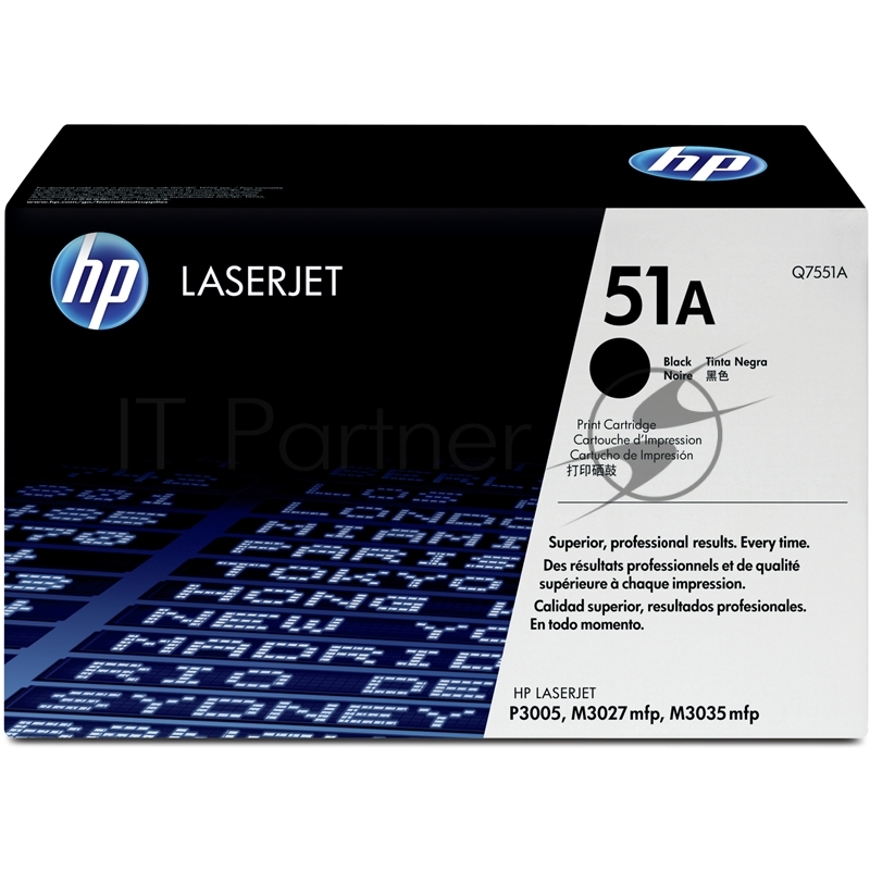 Тонер-картридж HP Q7551A черный, 6500 стр., для LJ P3005/M3035mfp/M3027mfp