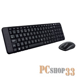 Комплект клавиатура + мышь Logitech MK220 Wireless Combo 920-003169, беспров., черный (USB)