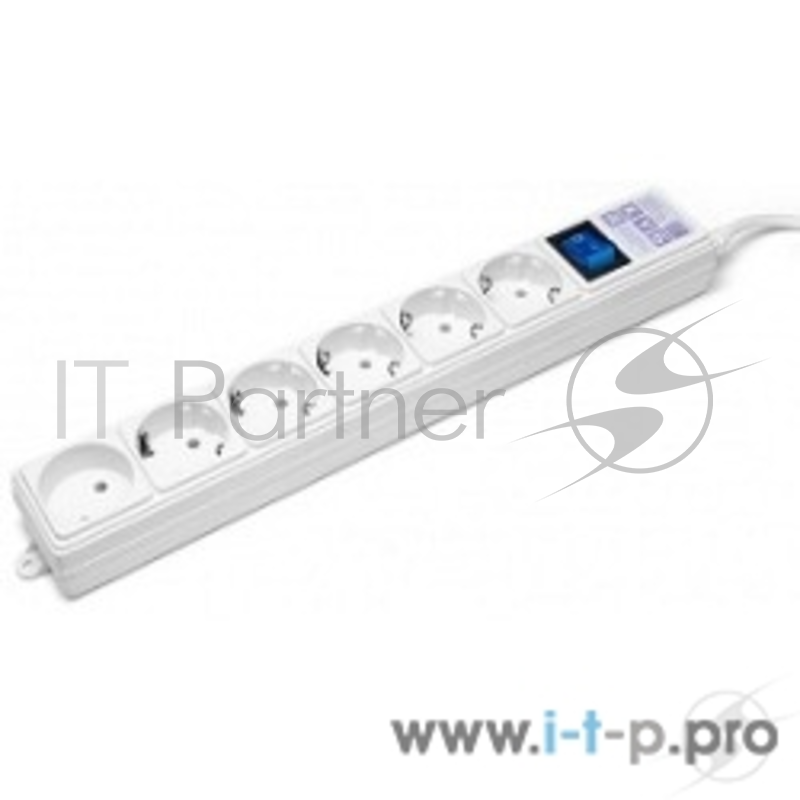 Сетевой фильтр PowerCube Фильтр-удлинитель (SPG(5+1)-16B-0,5M) 6 розеток, 0,5 м,16А/3,5кВт, белый